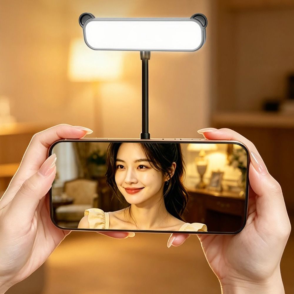 Photography Lighting Design - 3色モード搭載、ポケットサイズ、フレキシブルホース、磁石吸着式、自撮り用ライト、小型・携帯可能、回転式デザイン、スマートフォン用補助ライト。