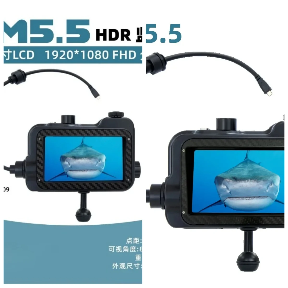 水中写真撮影用ビデオスクリーン フルHD対応 自動光感知ディ - Lighting In Photography Definition のレビューと価格