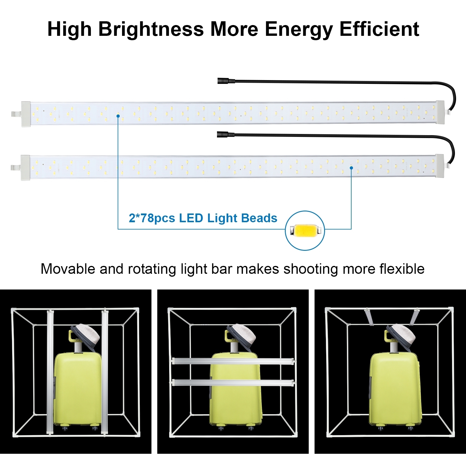 PULUZ 80cm折りたたみ式ポータブル72W 9050L - Photography Lighting And Backdrop Kits のレビューと価格
