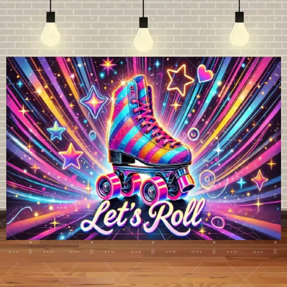 ローラースケートシューズテーマ誕生日パーティーデコレーション - Photography Lighting And Background のレビューと価格
