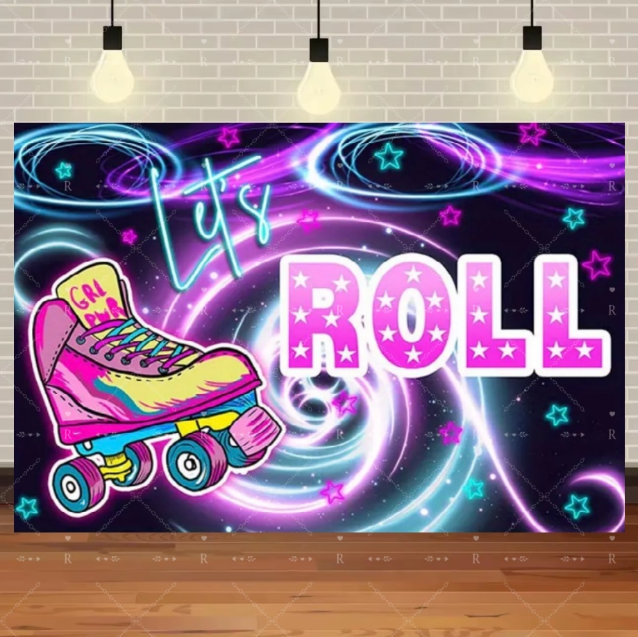 ローラースケートシューズテーマ誕生日パーティーデコレーション - Photography Lighting And Background のレビューと価格