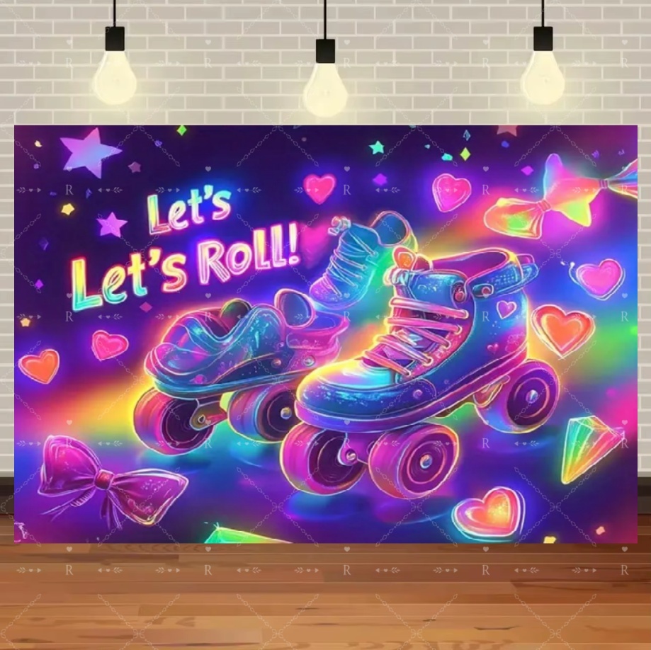 ローラースケートシューズテーマ誕生日パーティーデコレーション - Photography Lighting And Background のレビューと価格