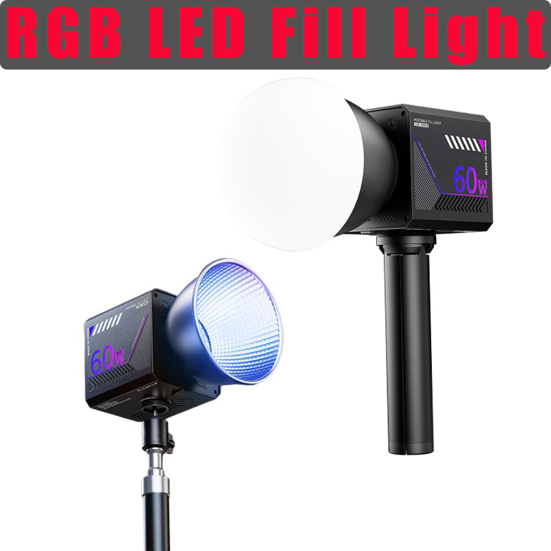 60W RGBビデオライト ポータブルLED撮影スタジオライ - Photography Lighting And Background のレビューと価格