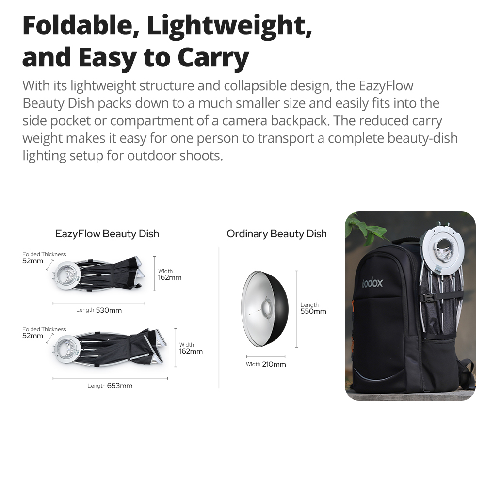 新しいGodox EazyFlowビューティーディッシュ 6 - Photography Lighting Design のレビューと価格