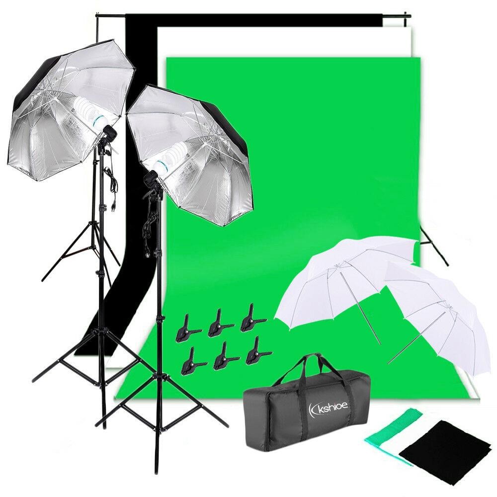 写真スタジオ撮影照明キット、傘、ソフトライトボックス、背景ス - Photography Lighting And Backdrop Kits のレビューと価格