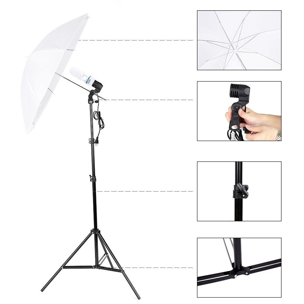 写真スタジオ撮影照明キット、傘、ソフトライトボックス、背景ス - Photography Lighting And Backdrop Kits のレビューと価格