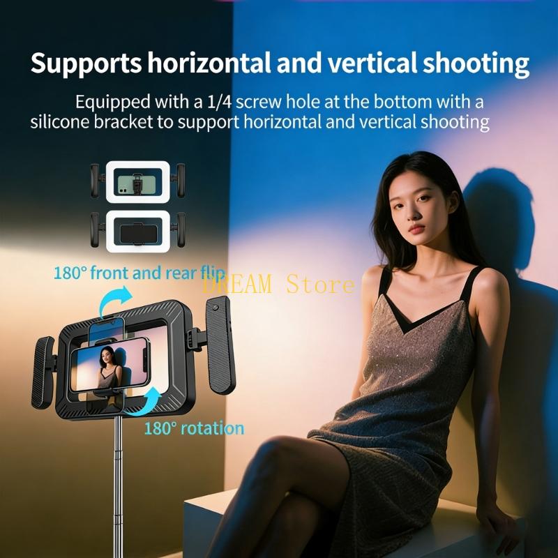 ハンドヘルドポータブルライト 360 ライト調整可能な明るさ - Photography Lighting Design のレビューと価格